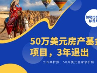 土耳其护照|50万美元房产基金项目，3年退出，全家拿护照